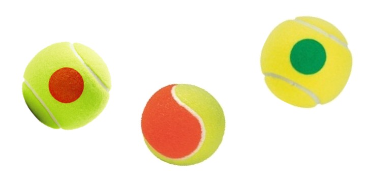 balles rouge orange verte 